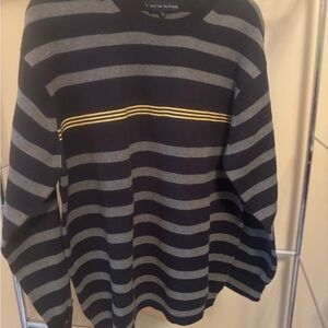 Tommy Hilfiger Men's Striped Sweater - Navy blue  and Gray